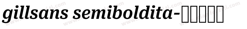 gillsans semiboldita字体转换